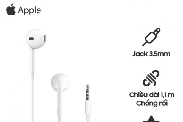 Tai nghe Apple Earpods 3.5mm Chính Hãng mới