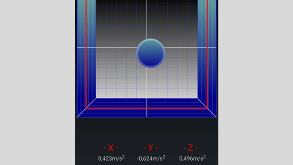 Hướng dẫn kiểm tra cảm biến trọng lực bằng Sensor Kinetics