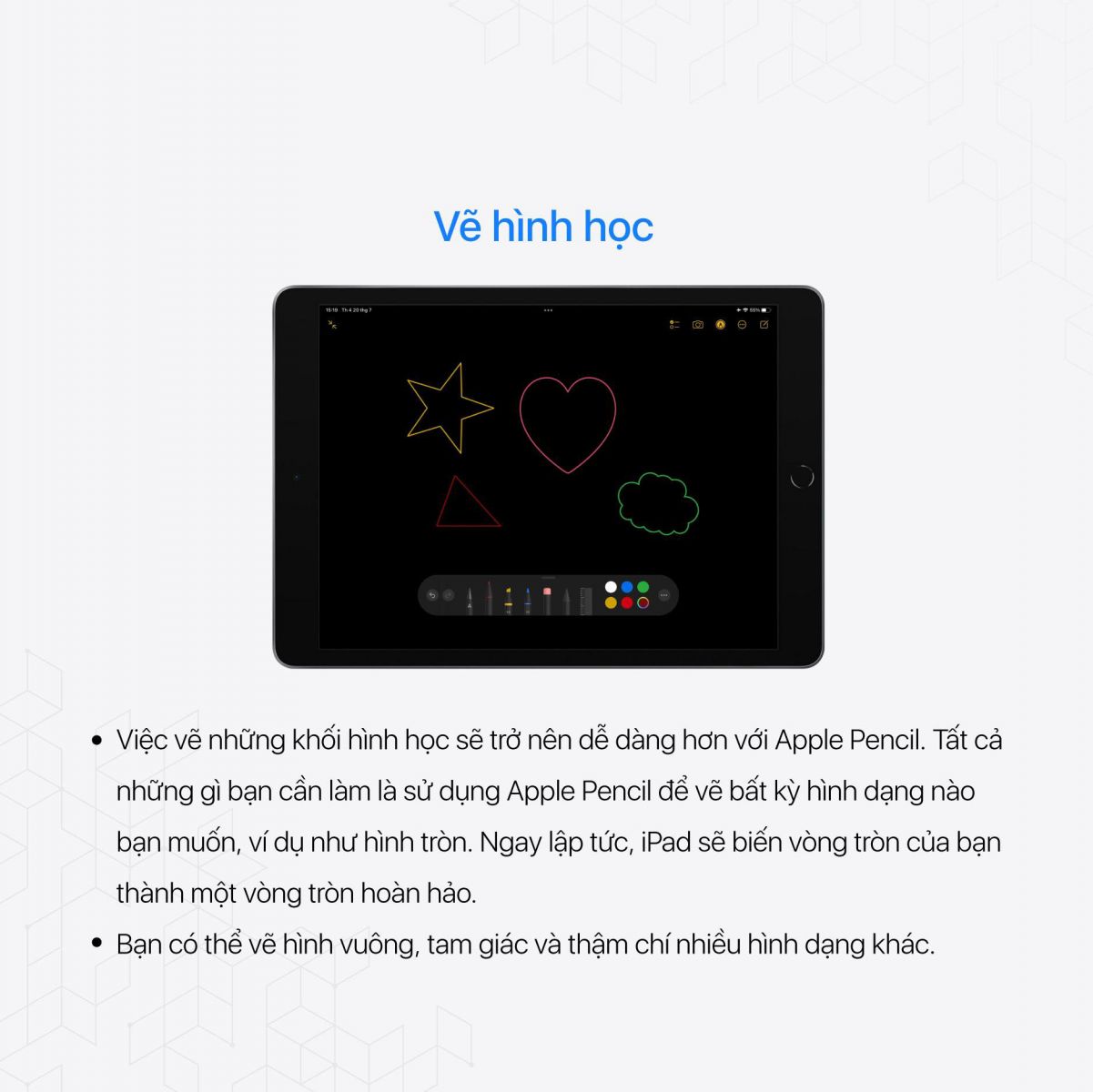 Vẽ hình học trên iPad