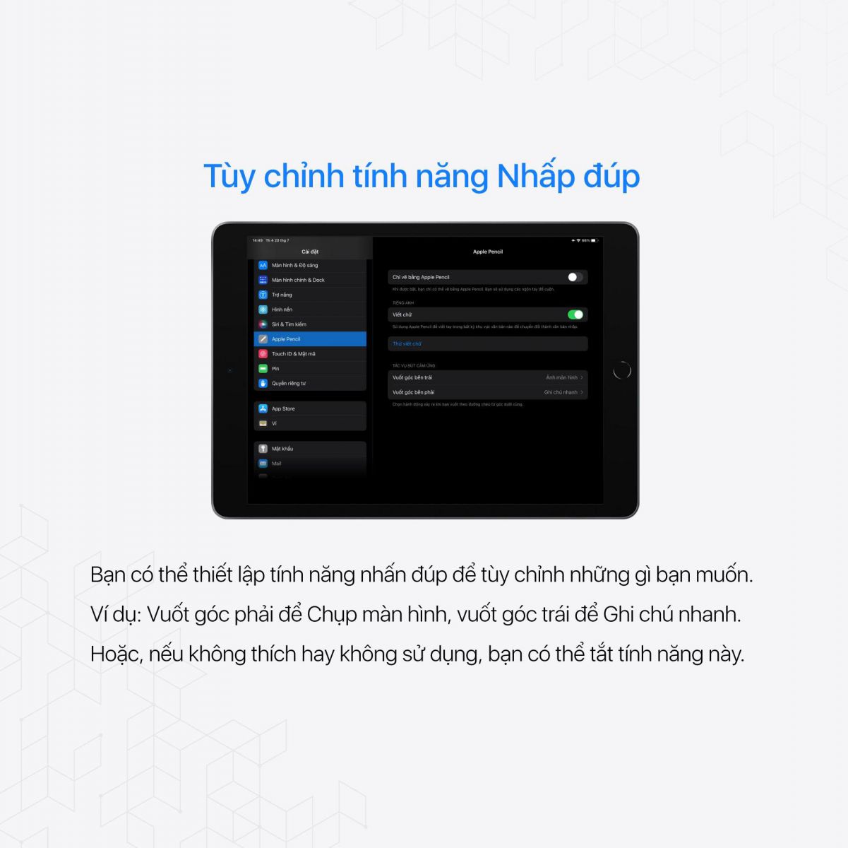 Tuỳ chỉnh tính năng nhấp đúp 