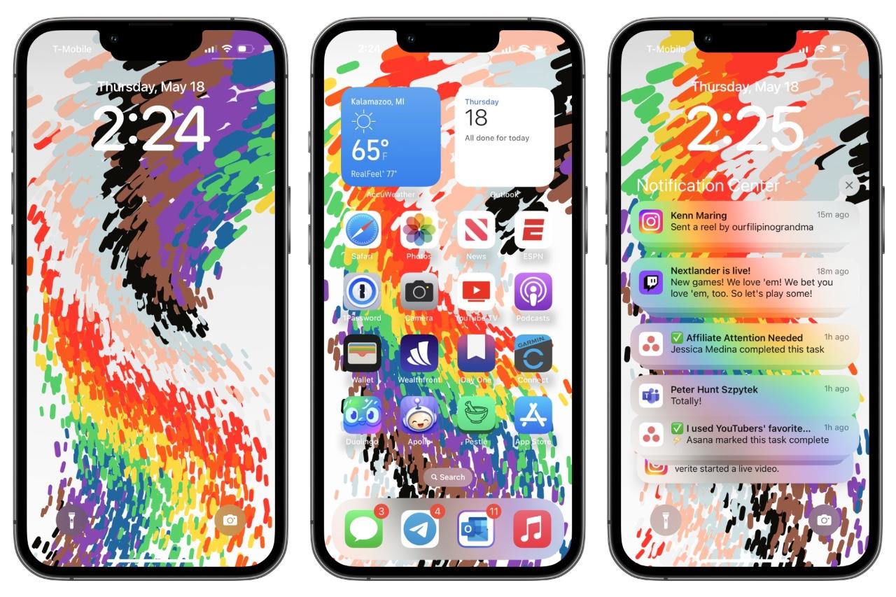 Apple bổ sung hình nền Pride Colllection cho màn hình khoá nhằm ủng hộ cộng đồng và văn hoá LGBT